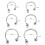 Surgical Steel Internally Threaded Septum Ring 1.2x6mm 3