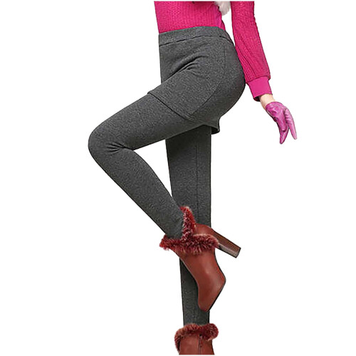 Athletic Skirt with Leggings Gray M 2