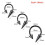Stainless Steel Septum Ring Spike Cone 3 Pcs 6