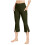 Women's High Waist Stretch Capri Pants Lightweight Solid 7