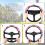 Heart Pattern Golf Cart Steering Wheel Cover Universal 6