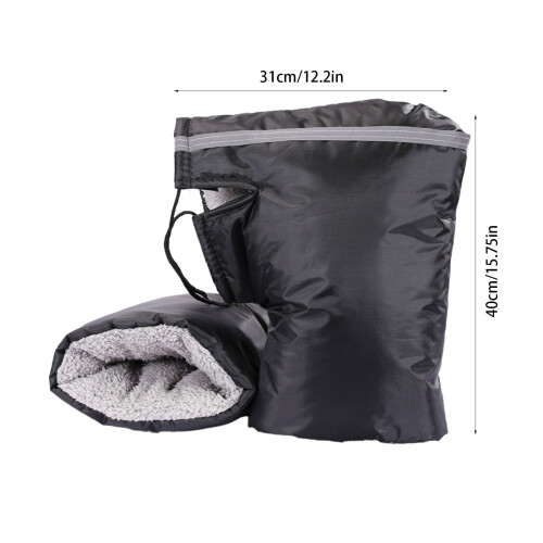 AuroraX Motorcycle Gloves Black Winter Thermal Insulated 2