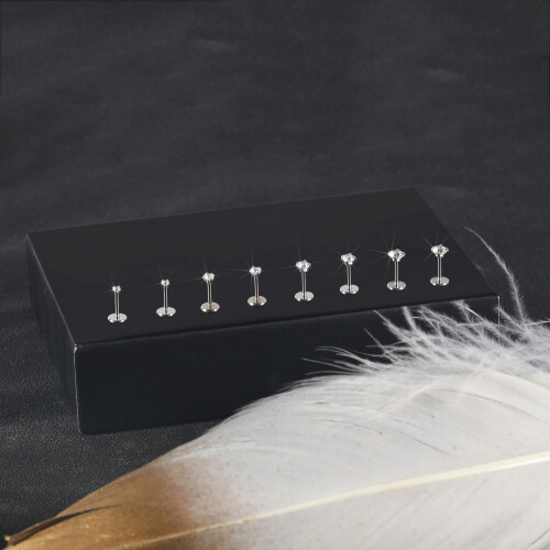Stainless Steel Labret Lip Rings Claw CZ Threadless 1.0mm 8 2