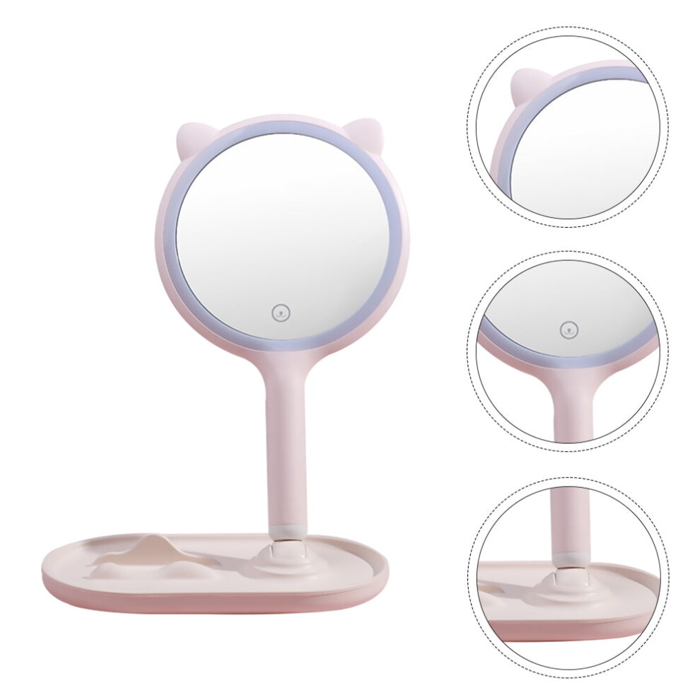 LED Makeup Mirror Adjustable Lighted Desktop Vanity Mirror