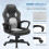 Lacoo Mid-Back Gaming Chair PU Leather White 6
