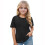 Girls Pleated T-Shirt Solid Black 4-5 Years 5