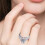 Silver Promise Ring Set for Women 2 Pieces 8
