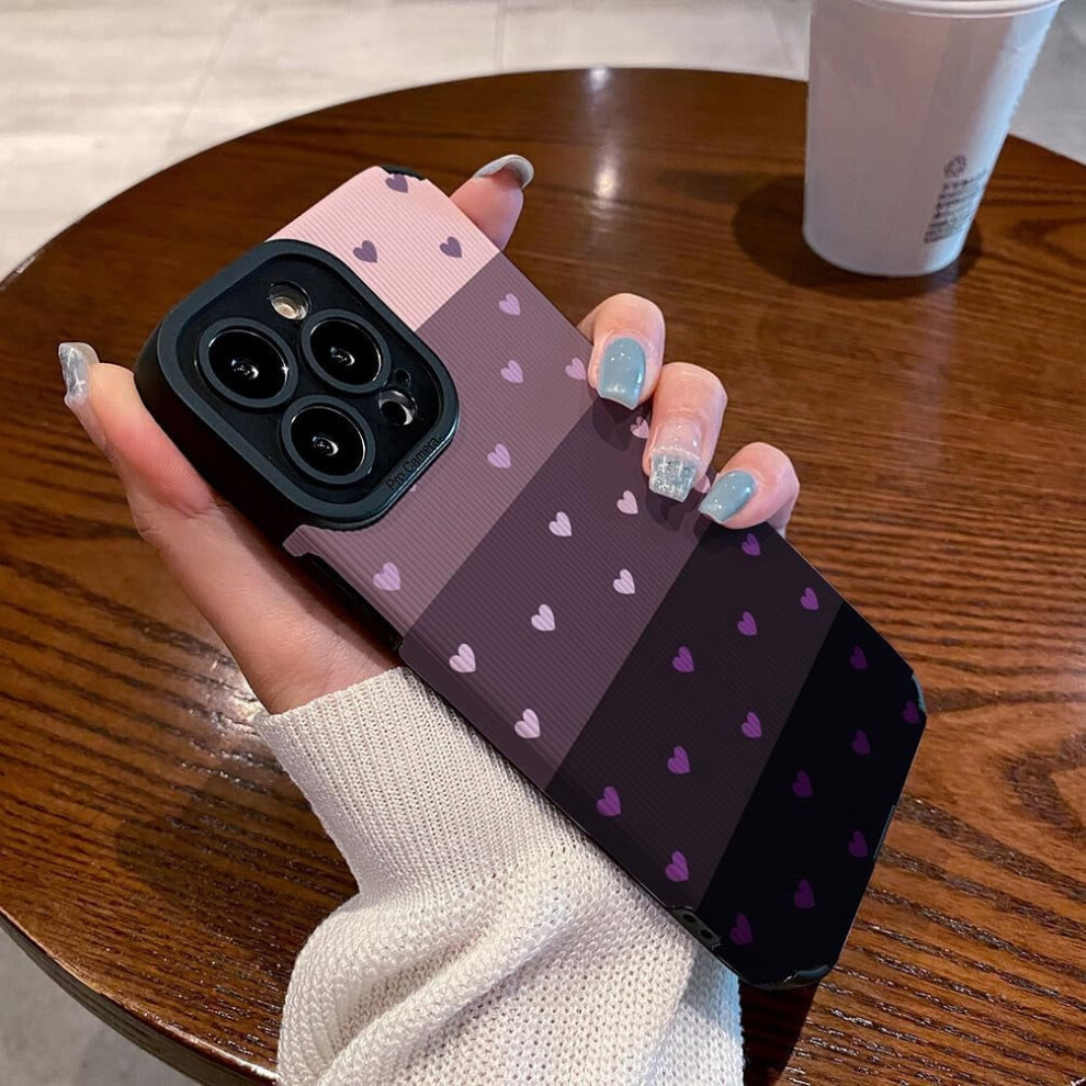 Love Heart Silicone Iphone 13 Pro Case For Women Purple 9085618957312