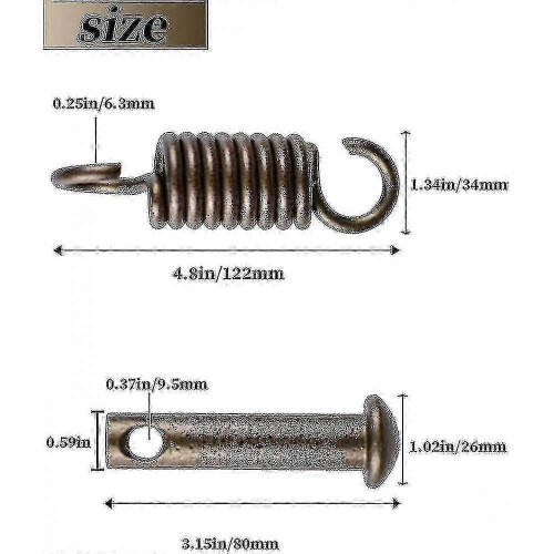 Hammock Chair Suspension Kit with Spring Pin Hardware 500 lb 2