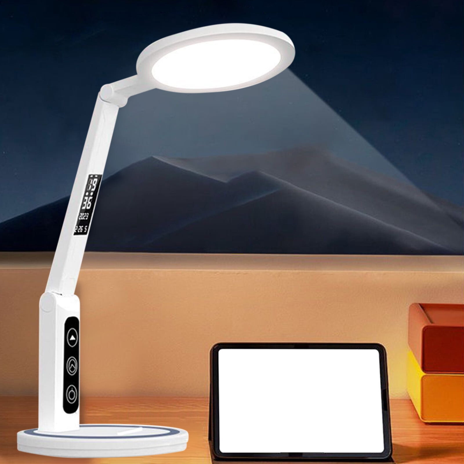 Study Desk Lamp Eye Care Homework LED Desk Lamp Charging Plug-in ...