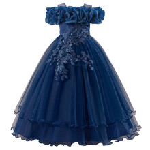 Girls' Casual Wedding Dresses Off-Shoulder Tutu Skirt Ages
