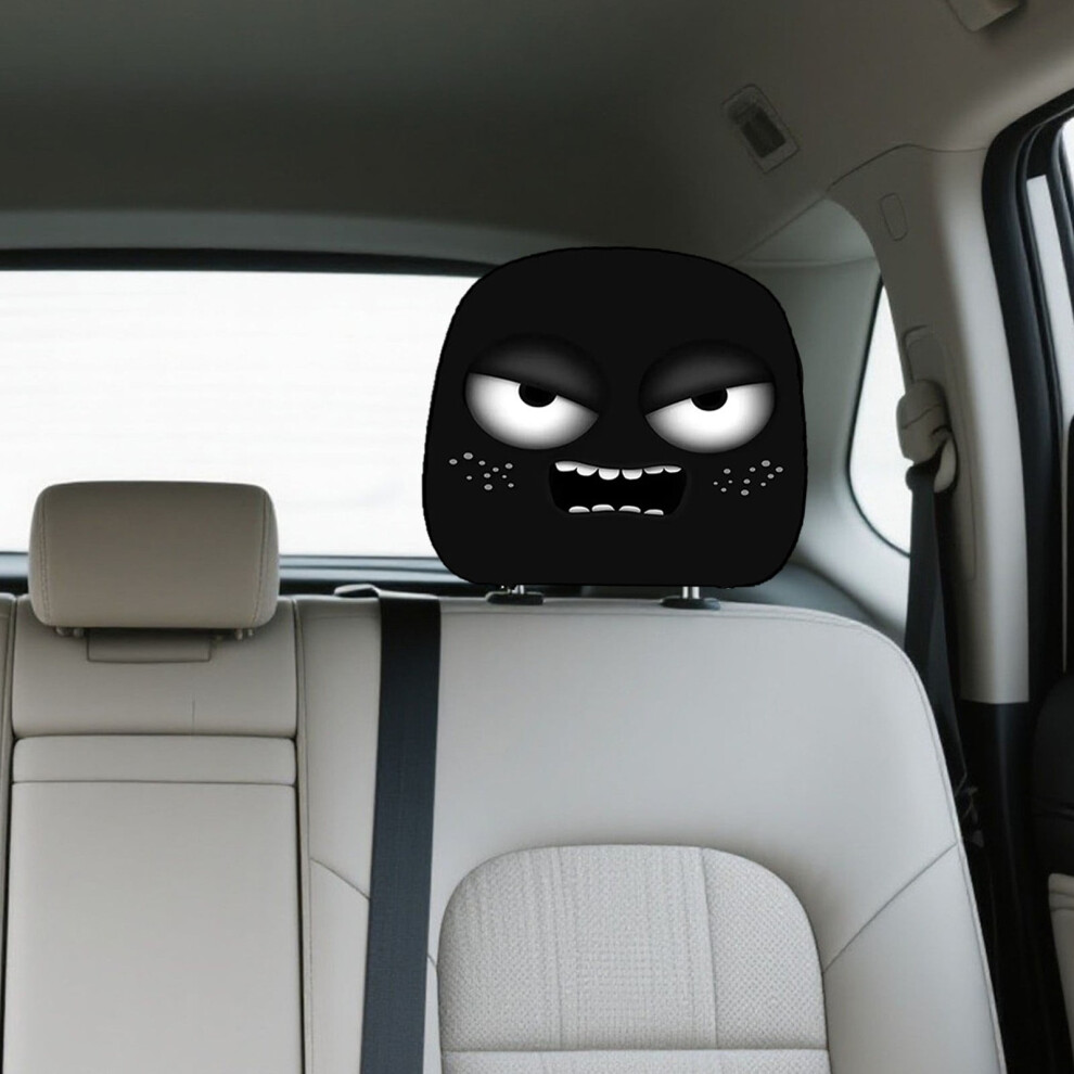 Car Headrest Covers Funny Cartoon Eyes Design 2Pcs 975221316110