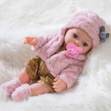Realistic Baby Girl Doll 12 inch with Clothes and Hat