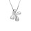 Silver Bubble Letter Necklace Personalized Initial Pendant 1