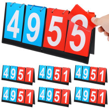 Portable Flip Scoreboard 4-Digit Double-Sided 6 PCS