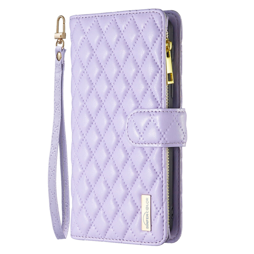 Pu Leather Wallet Case For Iphone 13 With Card Purple 962029110842