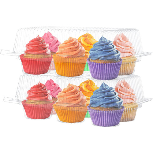 Plastic Cupcake Containers with High-Dome Lids42-Pack 1