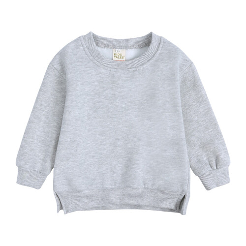 Children's Solid Pullover Sweatshirt Top Coat