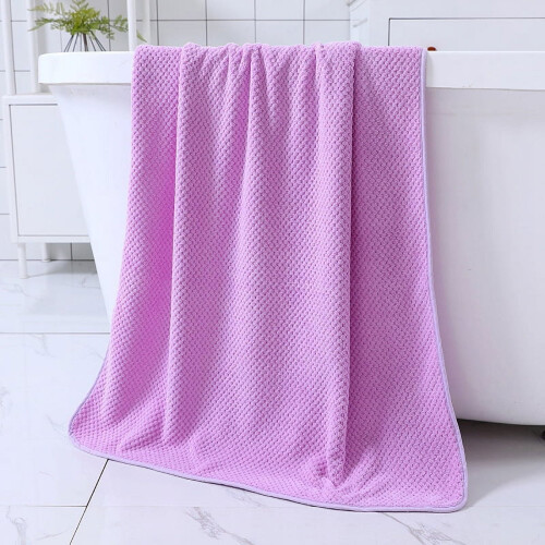 Coral Fleece Bath Towel Large Thick Honeycomb Pattern