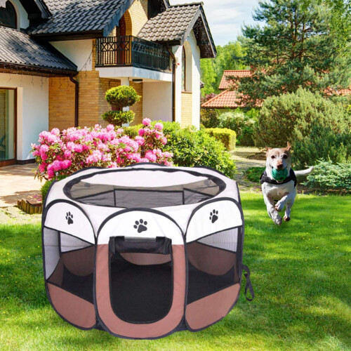 Bærbart kæledyrskravlegård, foldbart pop-up-telt til hunde og katte 2