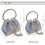Βραδινή γυναικεία τσάντα clutch με στρας, ασημί, 1 τεμάχιο 5