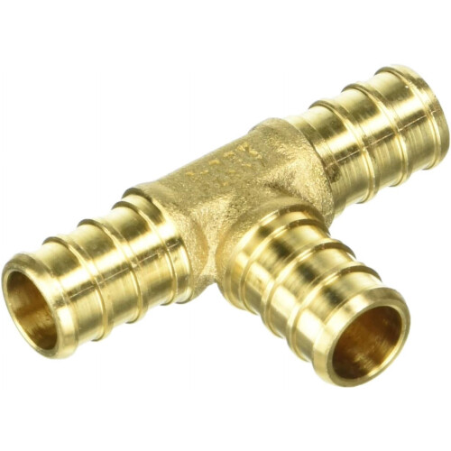 Brass PEX 1/2 Inch Tee Fitting 10 Pack