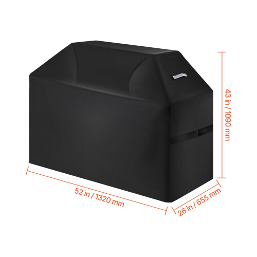 Grillskydd 52 tum svart 600D polyester 1