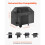 Grillskydd 52 tum svart 600D polyester 6