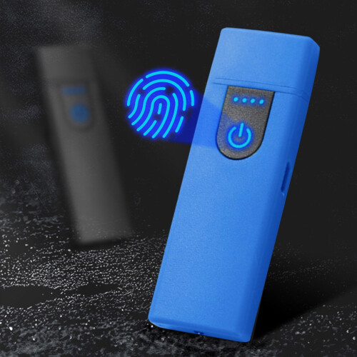 Rechargeable Blue USB Lighter Touch Induction Windproof 1pc 1