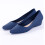 Women's Ballet Flats Solid Blue Slip-On Comfort Shoes 1