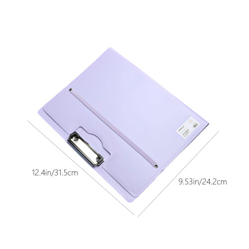 A3 Plastic File Folder with Metal Clip Frosted Waterproof 1 2