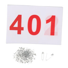 Running Bibs Athlete Numbers Reusable with Pins 100 Pieces