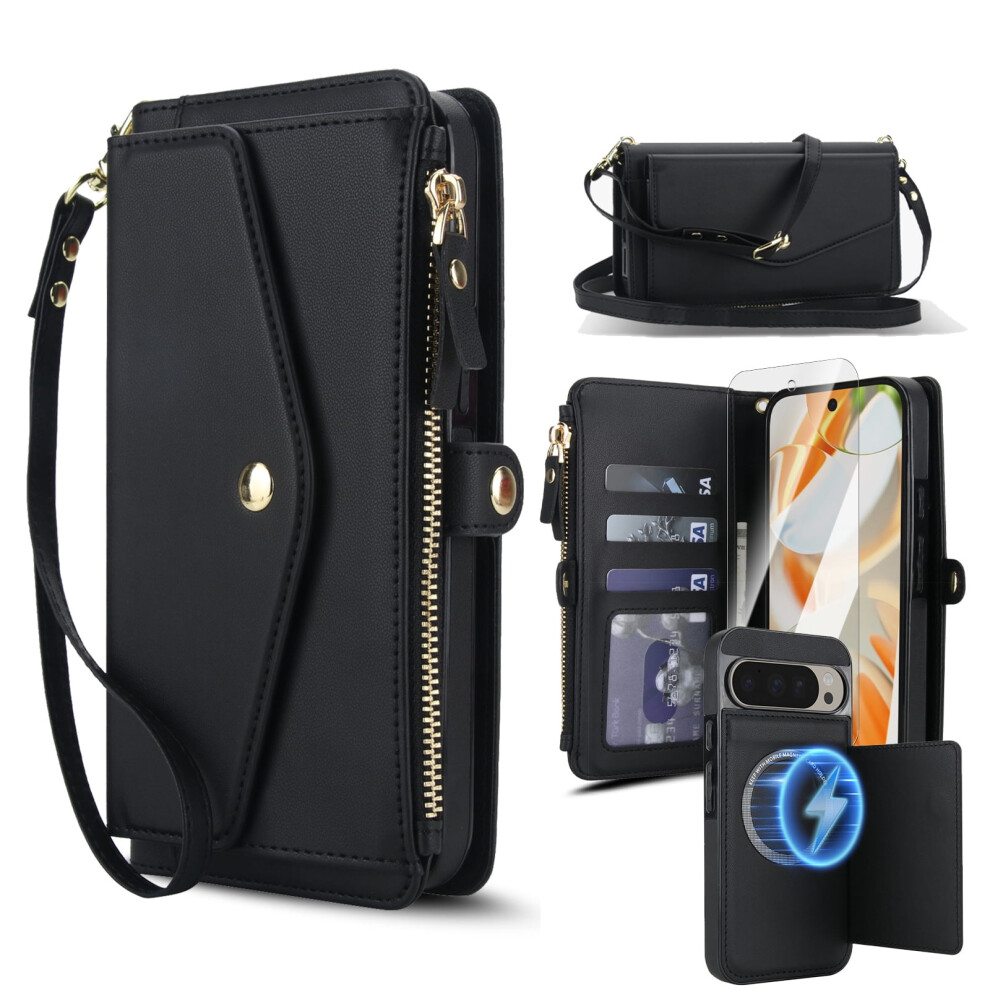 Google Pixel 9A Magnetic Detachable Wallet Case With Rfid 9023022276919