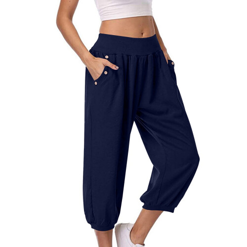 Women's Capri Pants Stretch High-Waisted Casual Summer