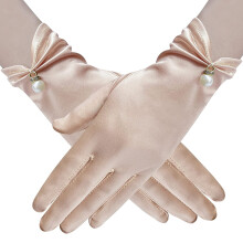 Evening Gloves with Pearls for Wedding and Formal Occasions