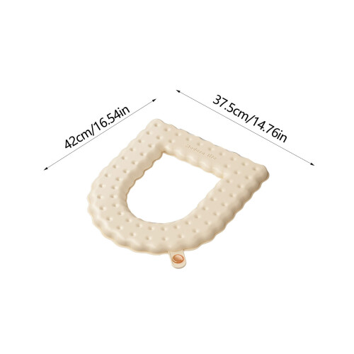 Funda impermeable para asiento de inodoro con cojín de espuma lavable 2