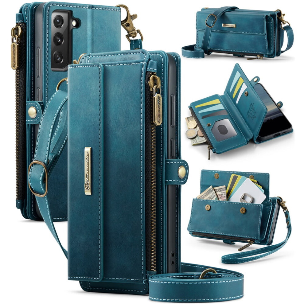 Caseme Wallet Case For Samsung Galaxy S22 5G Blue 9336866136265