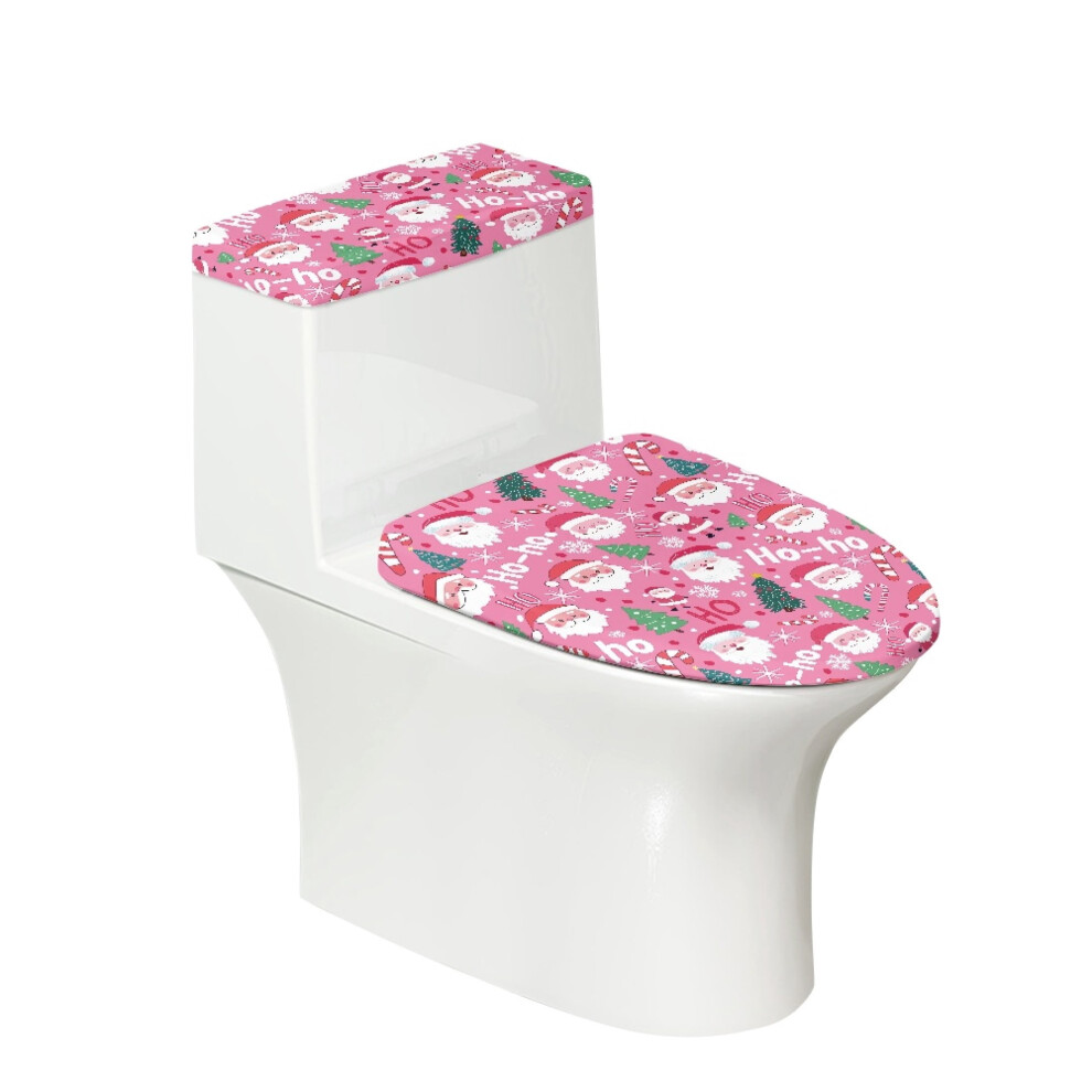 Toilet Lid Cover Set Black Cat Snowflake Pattern 2-Piece 9023022268358