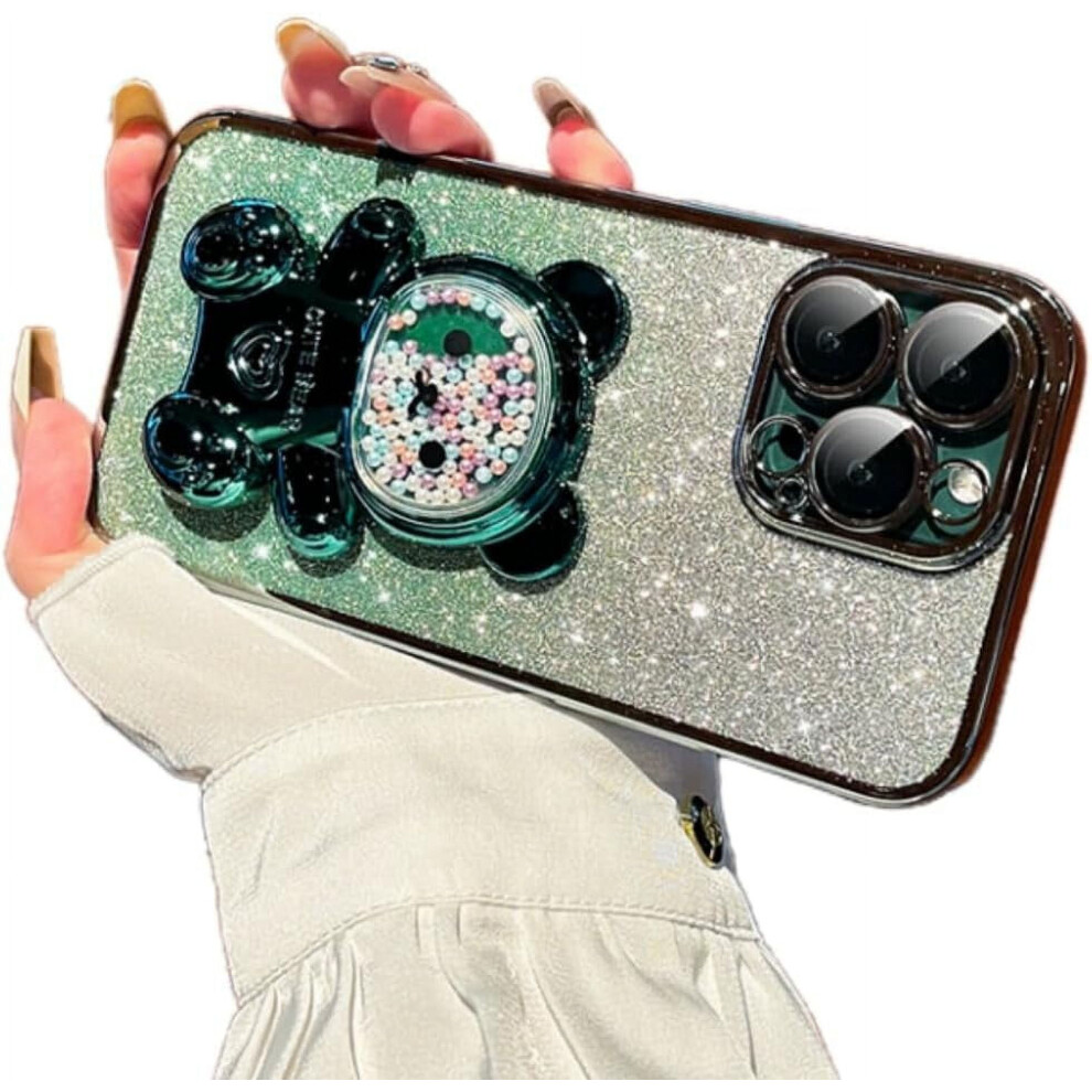 Glitter Bead Bear Phone Case Silicone Stand Iphone 15Â7 9023022255167