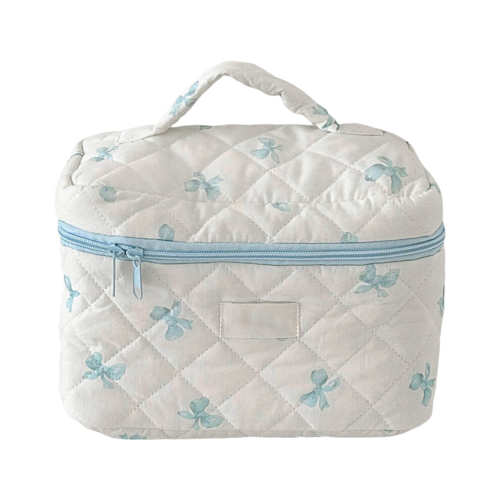 Floral quilted cotton cosmetic bag for women 1 piece