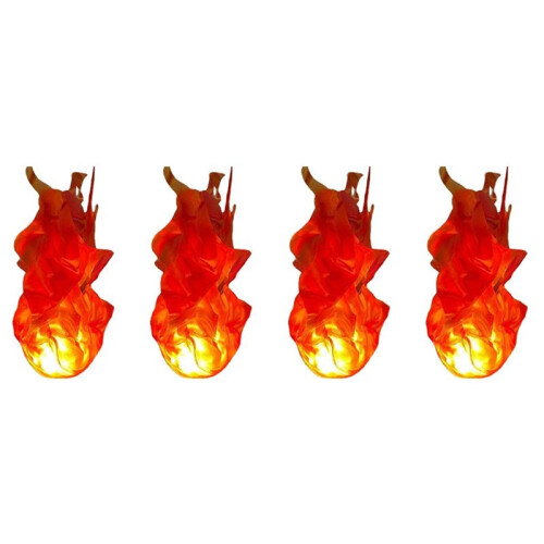 4X Halloween Floating Fireball Prop Flame Lamp Prop Artificial Fake Fire Floating Props No Flame