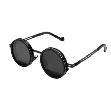Polarized Round Sunglasses Adjustable ND9 Lens 1-9 Gears