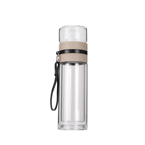 Glas te-infuserflaske dobbeltvægget 450ml 1