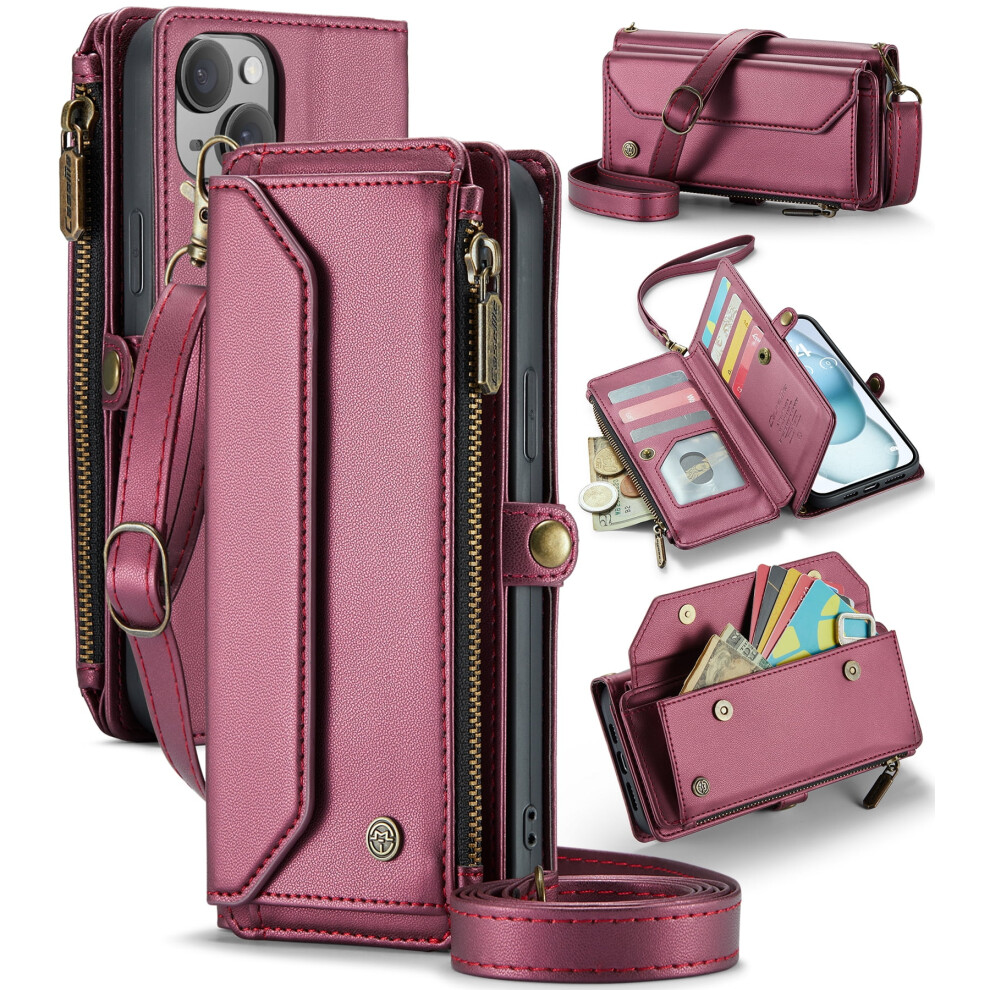 Caseme Leather Wallet Case For Iphone 15 Plus 6.7 Inch With 9336866129571