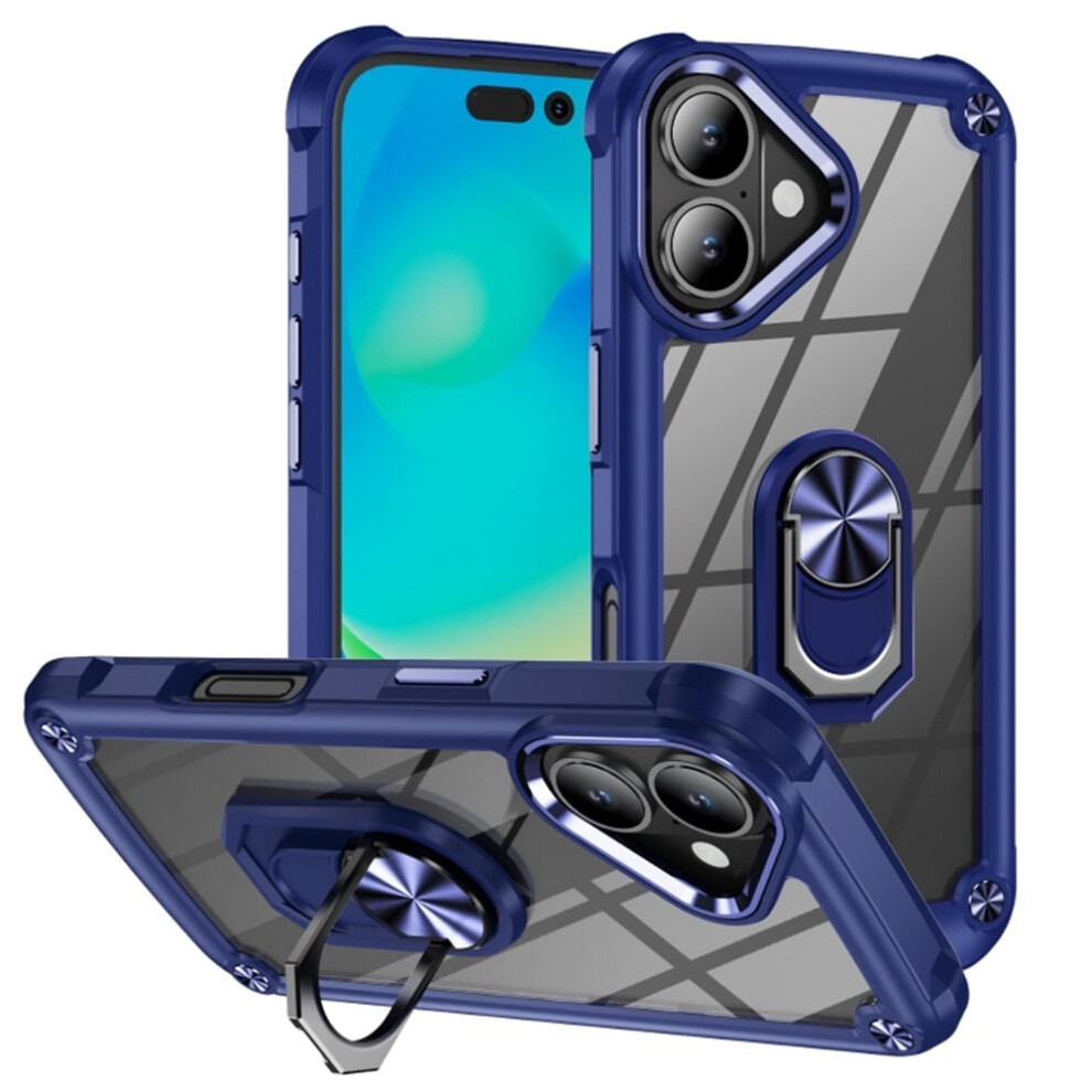 Iphone 16 6.1" Heavy Duty Shockproof Armor Case With Ring 9336866127133