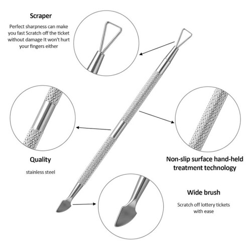 4pcs Lottery Ticket Scraper Tool,Metal Lottery Ticket Scraper Tool,Lottery Ticket Scraper Tool