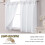 Cortinas brancas de cozinha, com filtro de luz, 2 peças de 30x45 polegadas (76x114 cm). 2