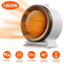 Mini Electric Space Heater 1000W Ceramic 3 Modes