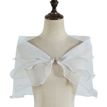 Bridal sheer shawl 3-layer lightweight shoulder wrap