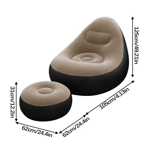 Fauteuil gonflable BOBOMOTI, canapé-lit portable pour camping 1